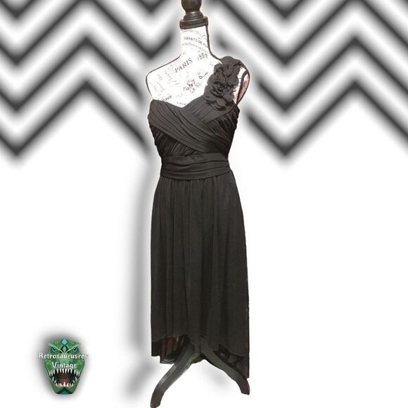 DB Studio Whimsygoth One Shoulder Sweetheart High Low Formal Dress, XL - Picture 9 of 10